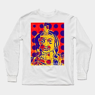 Blue Dot Pop Art Indian Long Sleeve T-Shirt